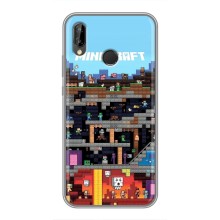 Чехол Майнкрафт на Huawei P Smart 2019 (AlphaPrint) Minecraft – фон Minecraft
