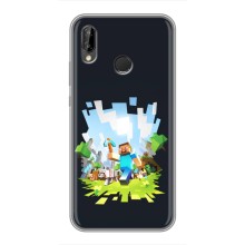 Чехол Майнкрафт на Huawei P Smart 2019 (AlphaPrint) Minecraft – персонажи Minecraft