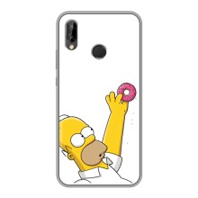 Чjхол з Сімпсонами для Huawei P Smart 2019 (VPrint) – Гомер з пончиком