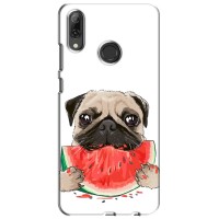 Чехол (ТПУ) Милые собачки для Huawei P Smart 2019 – Смешной Мопс