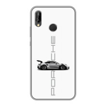 Чохол з авто Порше для Huawei P Smart 2019 – білий порше
