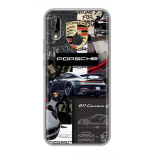 Чохол з авто Порше для Huawei P Smart 2019 – Колаж Порше
