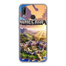 Чехол с картинками Майнкрафт для Хуавей Пи Смарт 2019 – Minecraft