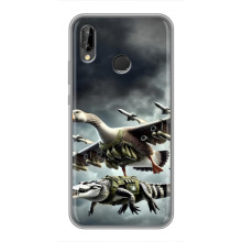 Чехол с мемами тралалело тралала для Huawei P Smart 2019 – Гусини и крокодило