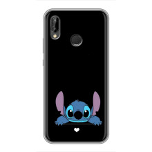 Чехол с принтом Стич на Huawei P Smart 2019 (Стич на черном)