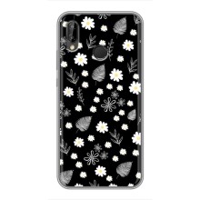 Чохли з тематикою "КВІТИ" на Huawei P Smart 2019 (цвітіння на чорному)