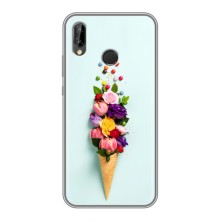 Чохли з тематикою "КВІТИ" на Huawei P Smart 2019 (Квітка-морозиво)