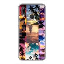 Силиконовый чехол с КАРТИНКАМИ лето для Huawei P Smart 2019 (AlphaPrint) – Летний отпуск