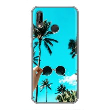 Силиконовый чехол с КАРТИНКАМИ лето для Huawei P Smart 2019 (AlphaPrint) – Взгляд лето
