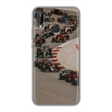 Чехол с прнтом Формула 1 на Huawei P Smart 2019 – Боліди на трасі