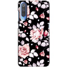 Чехлы с Цветами для Huawei P Smart 2020 (VPrint) (Цветочки на черном)