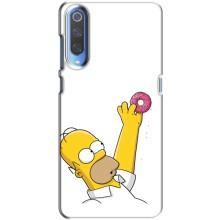 Чехол с Симпсонами для Huawei P Smart 2020 (VPrint) (Гомер с пончиком)