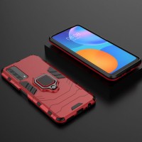 Ударостійкий чохол Transformer Ring for Magnet для Huawei P Smart (2021) – Червоний