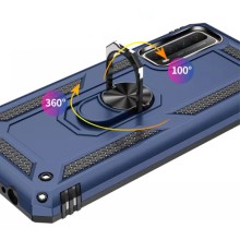 Ударопрочный чехол Serge Ring for Magnet для Huawei P Smart (2021) – Темно-синий