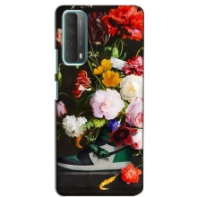 Брендновые Чехлы для Huawei P Smart 2021 - (PREMIUMPrint) – Nike цветы