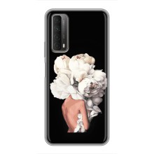 Чехлы (ART) Цветы на Huawei P Smart 2021 (VPrint) (Білі квіти)