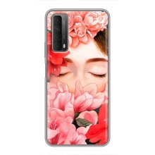 Чехлы (ART) Цветы на Huawei P Smart 2021 (VPrint) (Очі в квітах)