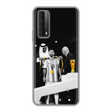 Чехлы для Huawei P Smart 2021 (Leo чемпион) (AlphaPrint) (Месси в накидке)