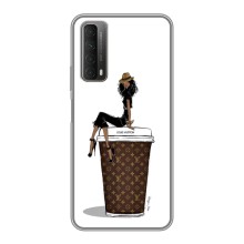 Чехлы Луи Витон для Huawei P Smart 2021 (AlphaPrint - LOUIS VUITTON) (кофе LOUIS VUITTON)