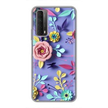 Чохли з квітами для Huawei P Smart 2021 (VPrint) (Дизайн квітів)