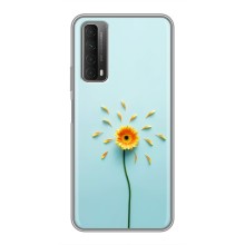 Чохли з квітами для Huawei P Smart 2021 (VPrint) (Жовта квітка)