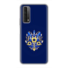 Чохли для Huawei P Smart 2021 Укр. Символіка (AlphaPrint) (Квітковий Герб)