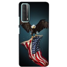 Чехол Флаг USA для Huawei P Smart 2021 – Орел и флаг