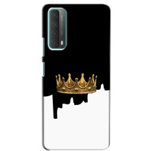 Чехол (Корона на чёрном фоне) для Хуавей П Смарт 2021 – Золотая корона