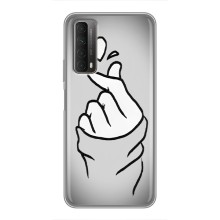 Чехол с принтом для Huawei P Smart 2021 (AlphaPrint - Знак сердечка) – Значок Love