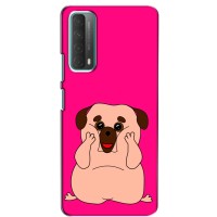 Чехол (ТПУ) Милые собачки для Huawei P Smart 2021 – Веселый Мопсик