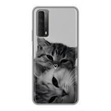 Чехол с рисунком кот на Huawei P Smart 2021 – Пара котов