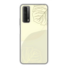 Чехол цветочный дизайн для Huawei P Smart 2021 – Зелёный фон