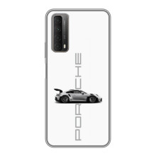 Чохол з авто Порше для Huawei P Smart 2021 – білий порше