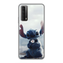 Чехол с рисунком Стич для Huawei P Smart 2021 – Стич с цветочком