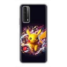 Чехол с Пикачу на Huawei P Smart 2021 – Пикачу с мячом