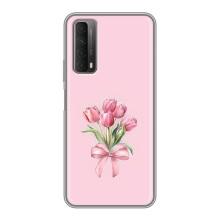 Чехол с розовым рисунком для Huawei P Smart 2021 – Букет цветов