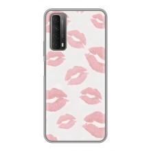 Чехол с розовым рисунком для Huawei P Smart 2021 – Розовые губы