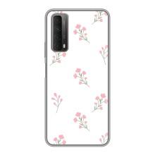 Чехол с розовым рисунком для Huawei P Smart 2021 – Розовые цветы