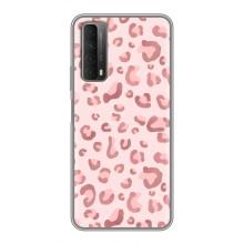 Чехол с розовым рисунком для Huawei P Smart 2021 – Розовый леопард