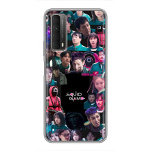 Чохол Гра в кальмара для Huawei P Smart 2021 – Колаж гра кальмара