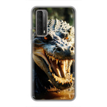 Чехол с картинкой «Хищники» для Huawei P Smart 2021 (Крокодил)
