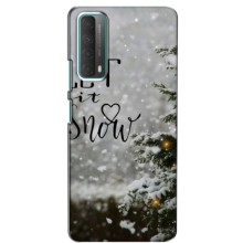 Новогодние, Праздничные Чехлы для Huawei P Smart 2021 - 2024 год – Let it snow