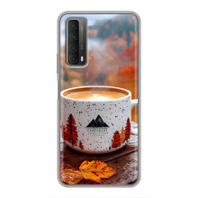 Чехол с уникальным дизайном «Осень с кофе» для Huawei P Smart 2021 – Кофе на природе