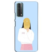 Силиконовый Чехол на Huawei P Smart 2021 с картинкой Стильных Девушек (Желтая кепка)