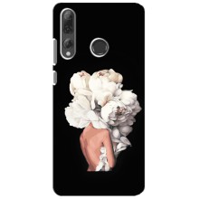 Чехлы (ART) Цветы на Huawei P Smart Plus 2019 (VPrint) (Белые цветы)