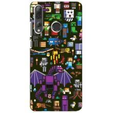 Чехол Майнкрафт на Huawei P Smart Plus 2019 (AlphaPrint) Minecraft (Коллаж Майнкрафт)