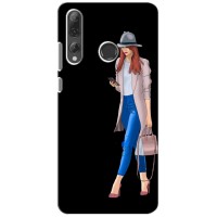 Чехол с картинкой Модные Девчонки Huawei P Smart Plus 2019 – Девушка со смартфоном