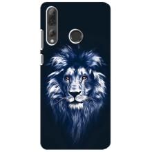 Чехол со Львом для Huawei P Smart Plus 2019 (VPrint) (Синий Лев)