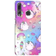 Чехол Unicorn на Huawei P Smart Plus 2019 (Радуга и Единорог)