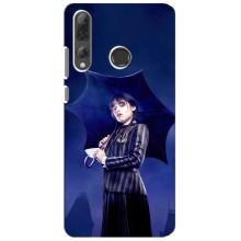 Чехлы Венсдей на Huawei P Smart Plus 2019 Уэнсдей (AlphaPrint) (Уэнздей с зонтом)